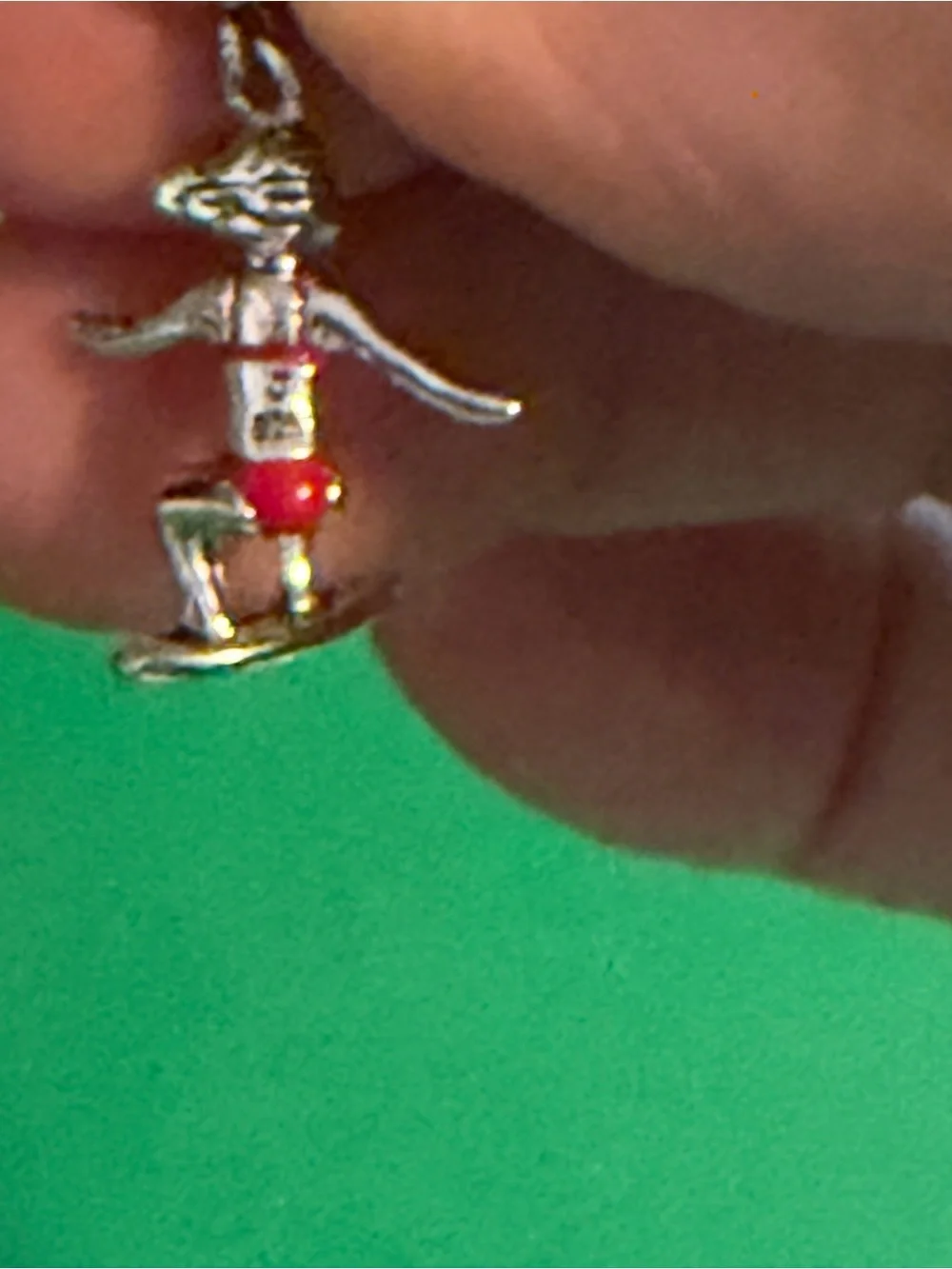 Silver Surfer Girl Charm with Red Bikini